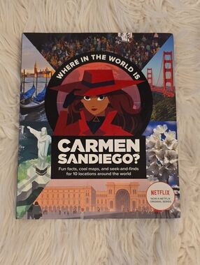 Netflix Carmen Sandiego Red & Black Illustrated Travel Book
